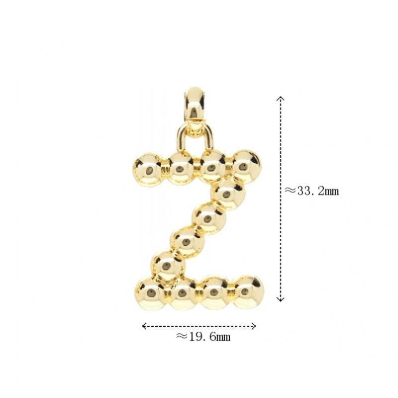 约19.6x33.2毫米电镀金色铜吊坠