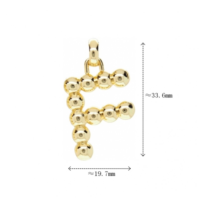 约19.7x33.6毫米电镀金色铜吊坠