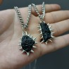 18x2inch Czech Meteorite Moldavite Handmade Brutalist Y2k Free Form Bubble Claw Oval Thorns Organic Claws Spiky Necklace