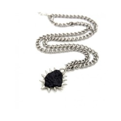 18x2inch Czech Meteorite Moldavite Handmade Brutalist Y2k Free Form Bubble Claw Oval Thorns Organic Claws Spiky Necklace