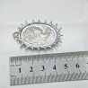Approx 46mm White Shell Soldered Oval Handmade Pendant Jewelry For Women Special Gift
