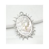Approx 46mm White Shell Soldered Oval Handmade Pendant Jewelry For Women Special Gift