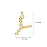 Approx 23.9x34.8mm Letter Gold Plated Pendant Special Gift Jewelry For Women