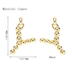 Approx 23.9x34.8mm Letter Gold Plated Pendant Special Gift Jewelry For Women