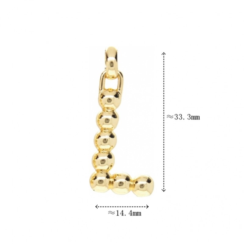 Approx 14.4x33.3mm Letter Gold Plated Pendant Special Gift Jewelry For Women