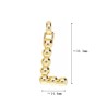 Approx 14.4x33.3mm Letter Gold Plated Pendant Special Gift Jewelry For Women
