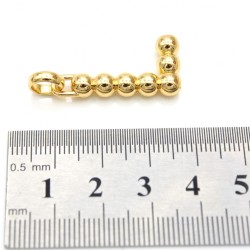 Approx 14.4x33.3mm Letter Gold Plated Pendant Special Gift Jewelry For Women