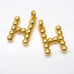约25.6x35.9毫米电镀金色铜吊坠
