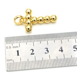 约19.3x32.2毫米电镀金色铜吊坠